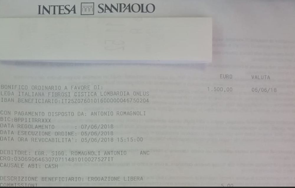 BONIFICO 05062018
